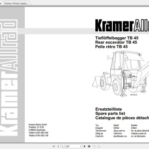 Kramer TB 45 Parts List