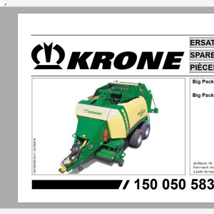 Krone Agricultural 10.7 GB PDF Parts Manual 09.2023