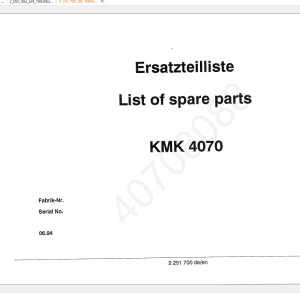 Krupp KMK 4070 Shop Manual