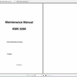 Krupp KMK 5090 Operating Instructions, Maintenance and Part Manual