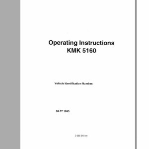 Krupp KMK 5160 Operating Instructions, Maintenance Manual