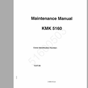 Krupp KMK 5175 Operating Instructions, Maintenance Manual