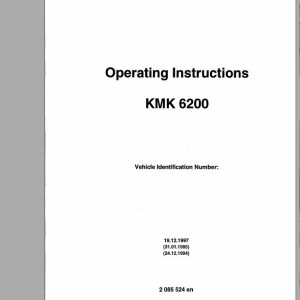 Krupp KMK 6200 Operating Instructions, Maintenance Manual