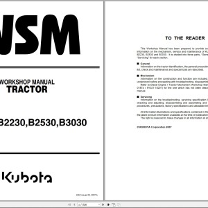 Kubota Agricultural and Industrial Machinery Service Parts Operations Manual 11.2025