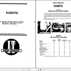Kubota B5100 to B7100-HST-D-E Service Manual PDF