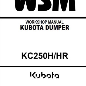 Kubota KC250H KC250HR Workshop Manual PDF 97899-61750