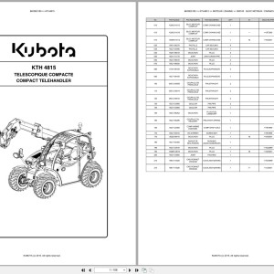 Kubota KTH4815 Spare Parts Catalog PDF EN FR