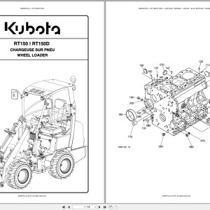 Kubota RT150 RT150D Spare Parts Catalog PDF EN FR