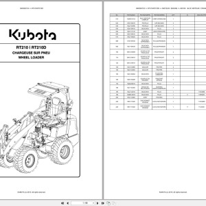 Kubota RT210 RT210D Spare Parts Catalog PDF EN FR