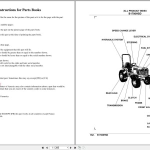 Kubota B1700HSD Parts Catalog PDF