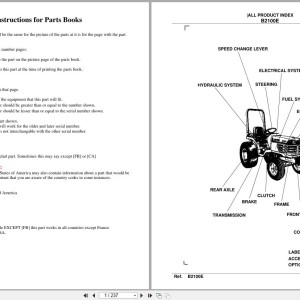 Kubota B2100E Parts Catalog PDF