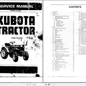 Kubota B6000 Service Manual 70000-70168 PDF