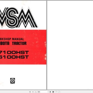 Kubota B7100HST B6100HST Workshop Manual 07909-70306-4 PDF