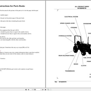 Kubota B7200HSTD Parts Catalog PDF