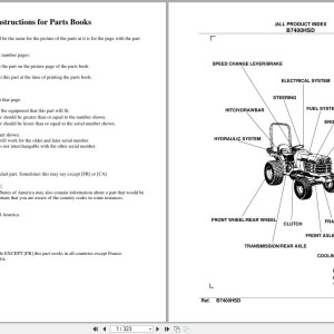 Kubota B7400HSD Parts Catalog PDF