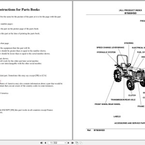 Kubota B7800HSD Parts Catalog PDF