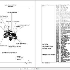 Kubota BX-2200D Parts Catalog PDF