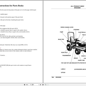Kubota BX2230D Parts Catalog PDF