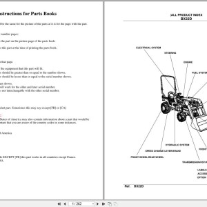 Kubota BX22D Parts Catalog PDF