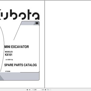 Kubota KX101 Spare Parts Catalog 2006 PDF