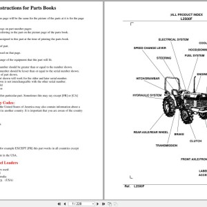 Kubota L2500F Parts Catalog PDF