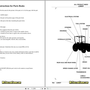 Kubota L295DT Parts Catalog PDF