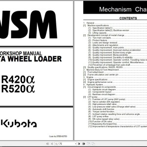 Kubota R420a R520a Workshop Manual 97899-60790 PDF