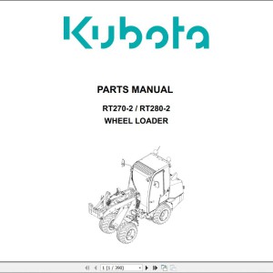 Kubota RT270-2 RT280-2 Parts Catalog 97898-95690 2019 FR EN DE PDF