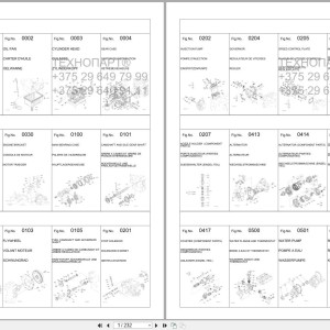Kubota U20-3a U25-3a Parts Catalog EN FR DE PDF