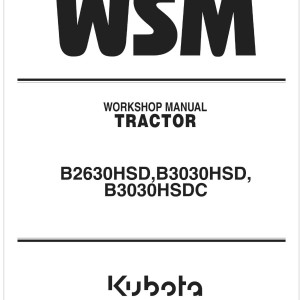 Kubota B3030HSDC Workshop Manual