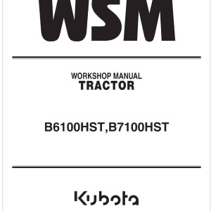 Kubota B6100HST Workshop Manual