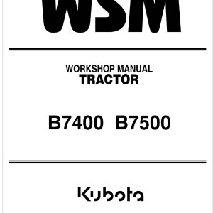 Kubota B7500 Workshop Manual