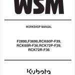 Kubota F2890 Workshop Manual