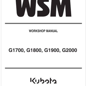 Kubota G2000 Workshop Manual