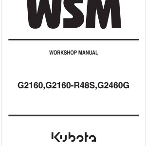 Kubota G2160-R48S Workshop Manual