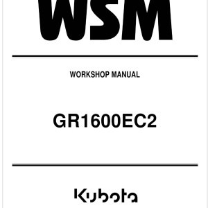 Kubota GR1600EC2 Workshop Manual