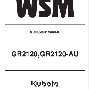 Kubota GR2120 Workshop Manual