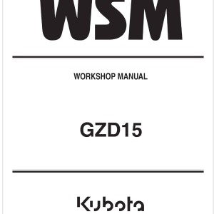 Kubota GZD15 Workshop Manual