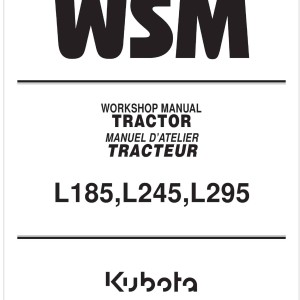 Kubota L295 Workshop Manual EN FR