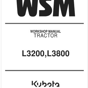 Kubota L3800 Workshop Manual