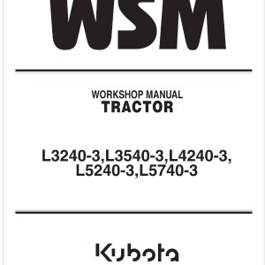 Kubota L4240-3 Workshop Manual