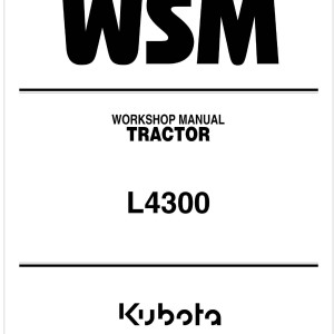 Kubota L4300 Workshop Manual