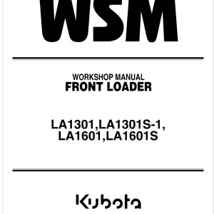 Kubota LA1301S-1 Workshop Manual