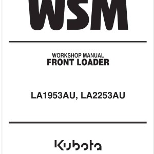 Kubota LA2253AU Workshop Manual