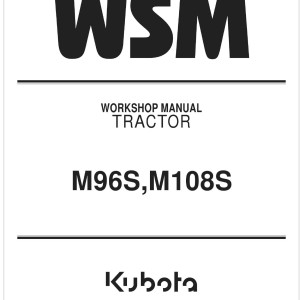 Kubota M108S Workshop Manual 2020