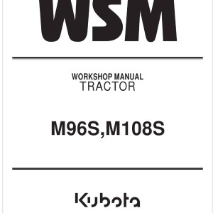 Kubota M108S Workshop Manual 2022