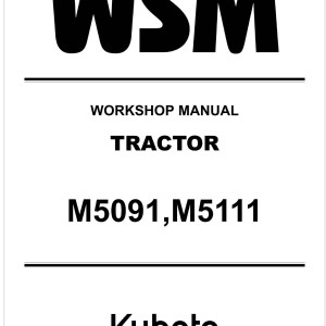 Kubota M5111 Workshop Manual