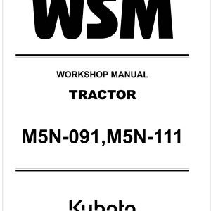 Kubota M5N-091 Workshop Manual
