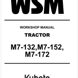 Kubota M7-132 Workshop Manual