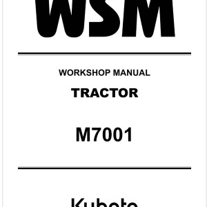 Kubota M7001 Workshop Manua